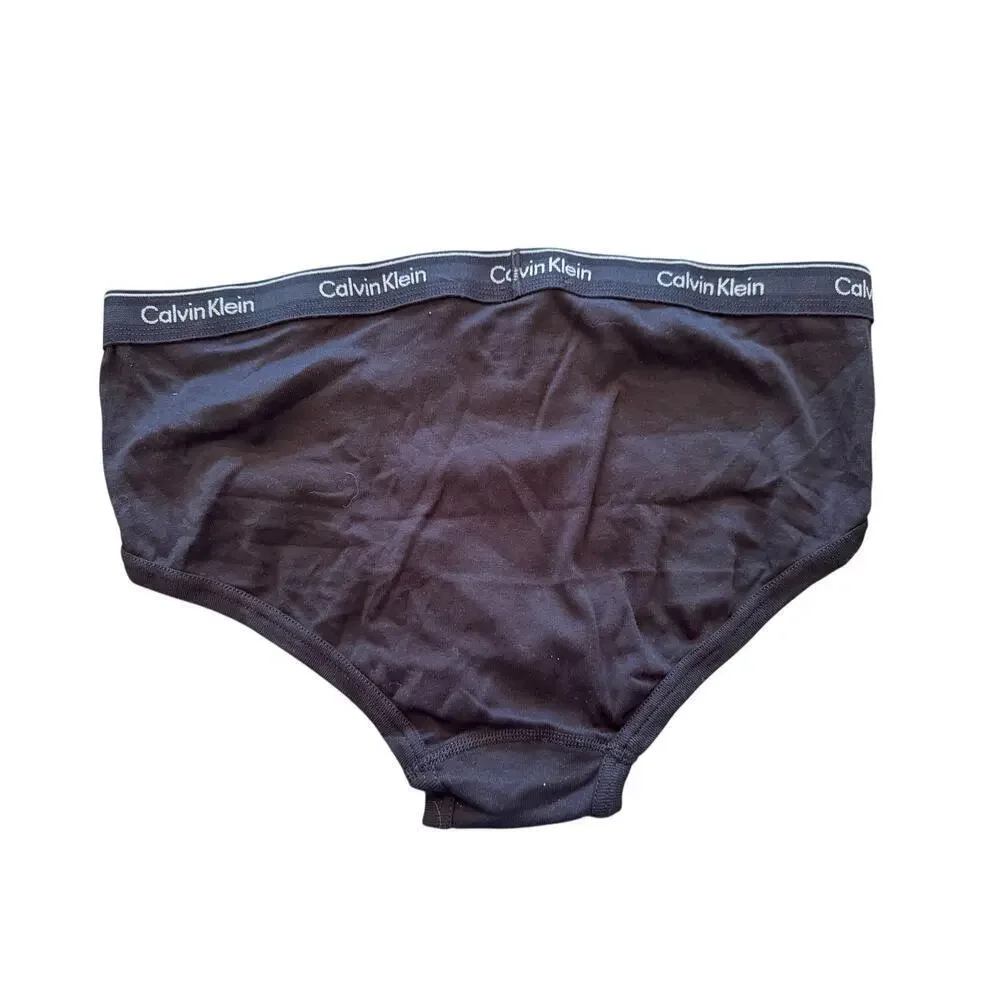 Calvin Klein Men's Black Cotton Classic Fit Brief Underwear Size XL Pack of 2
